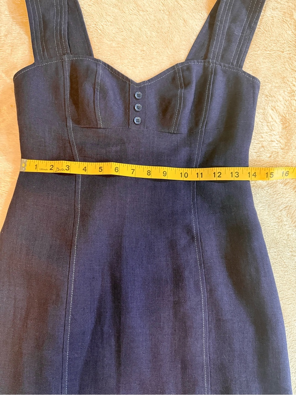 Rebecca Taylor Navy Sleeveless Midi Dress - Picture 5 of 8